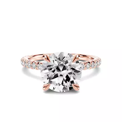 Lumina French Pavé Lab Engagement Ring (1/3 ct. tw.)