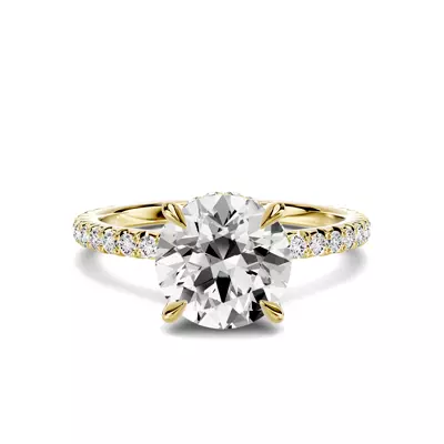 Lumina French Pavé Hidden Halo Lab Engagement Ring (1/3 ct. tw.)