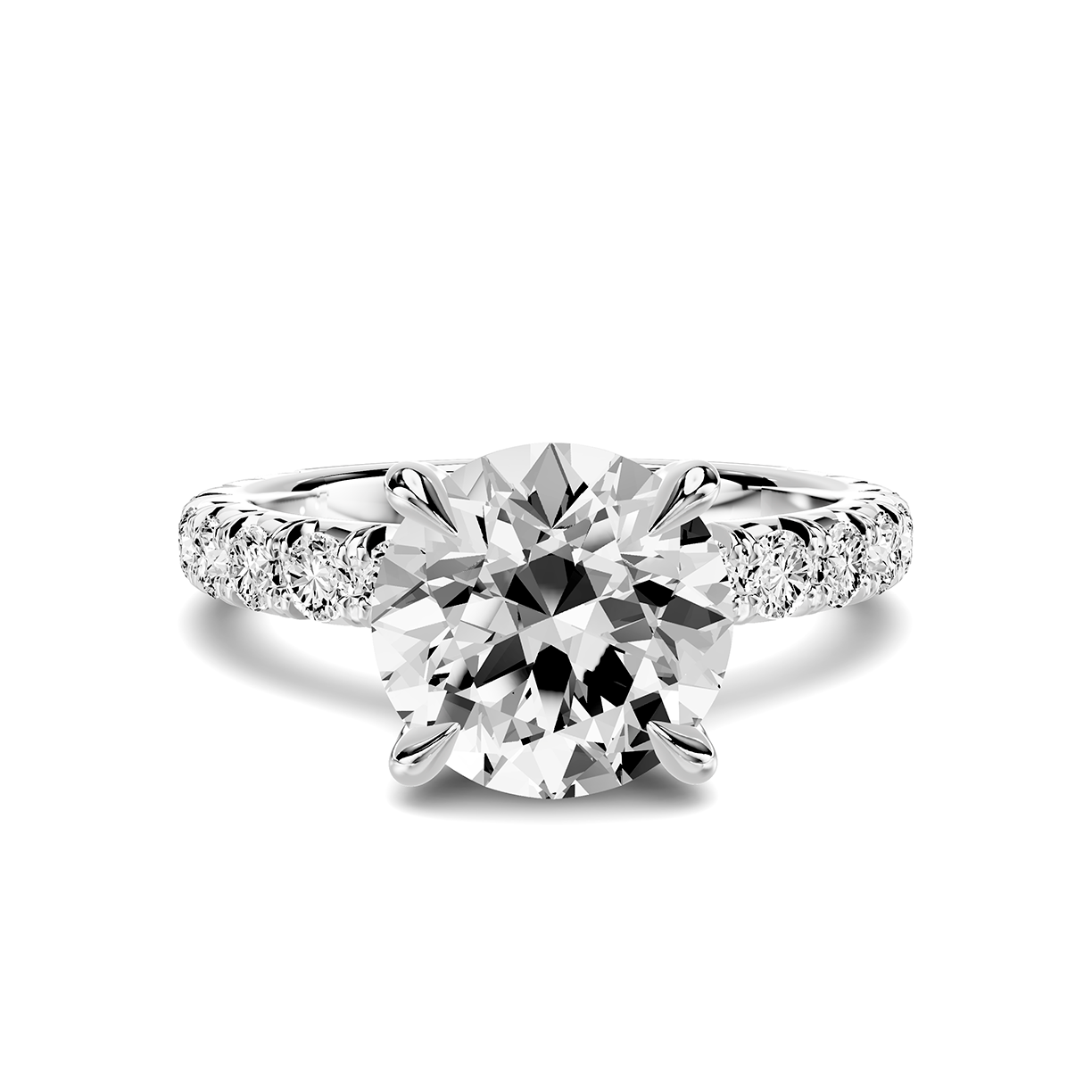 Lumina French Pavé Lab Engagement Ring (3/4 ct. tw.)