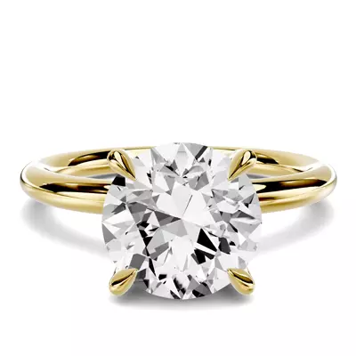 Stellora Crossover Solitaire Engagement Ring