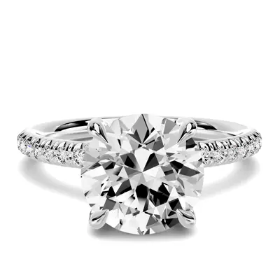 Stellora Crossover Pavé Engagement Ring
