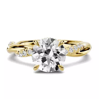 Riona Pavé Twist Engagement Ring
