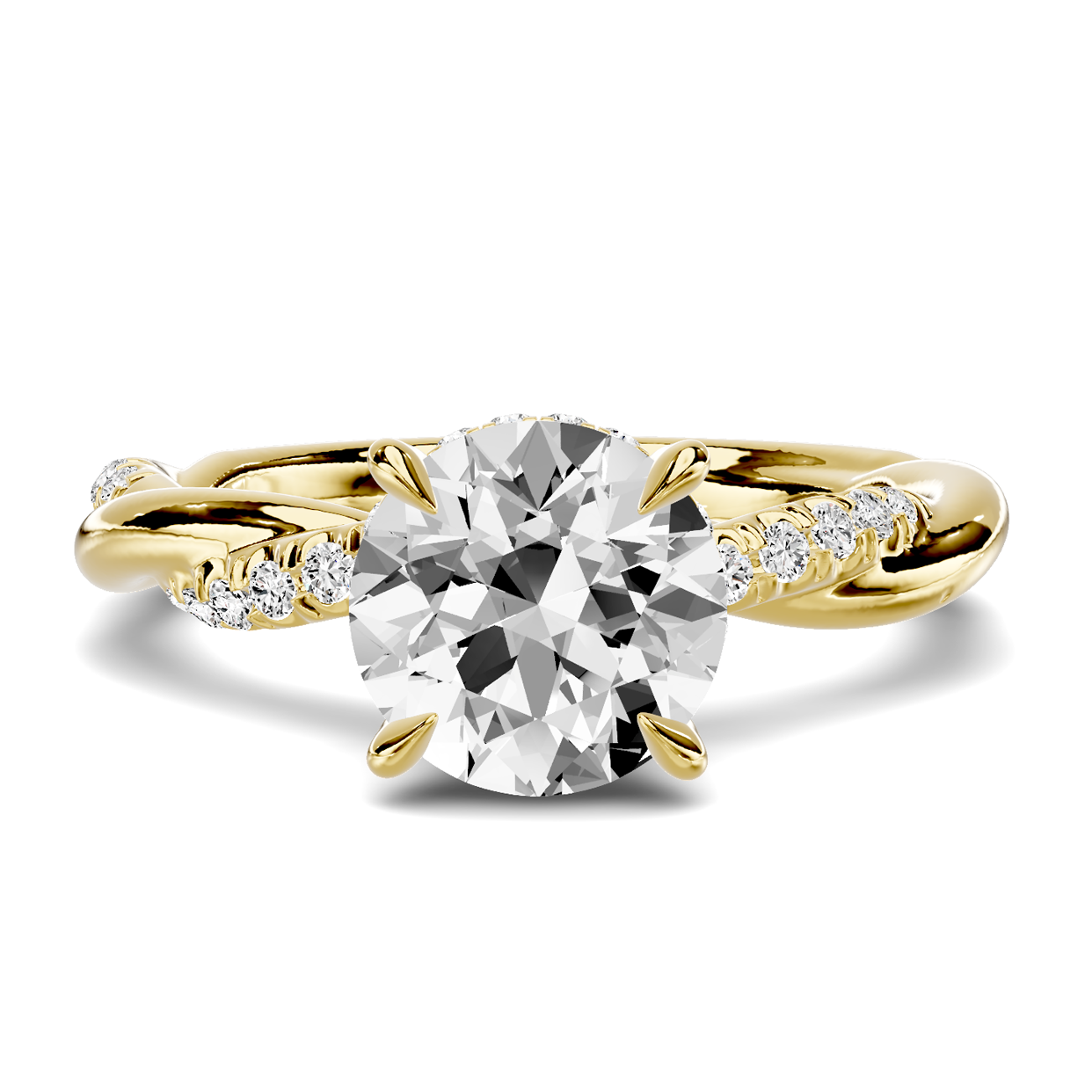 Riona Pavé Twist Engagement Ring