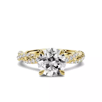 Riona Double Pavé Twist Engagement Ring