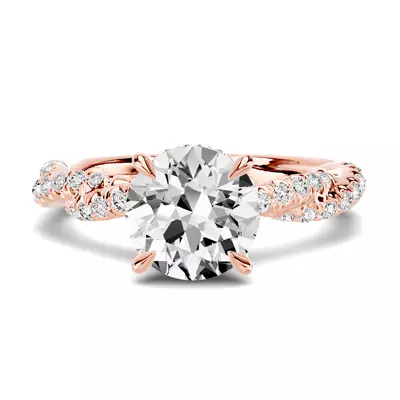 Riona Double Pavé Twist Hidden Halo Engagement Ring