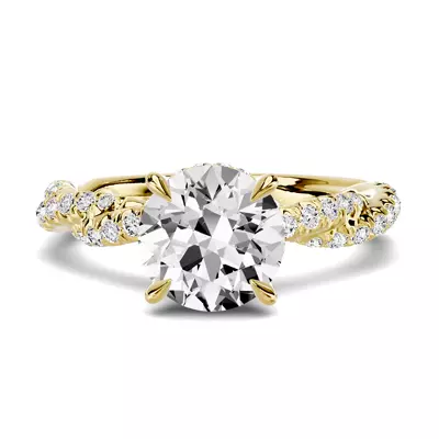 Riona Double Pavé Twist Hidden Halo Engagement Ring