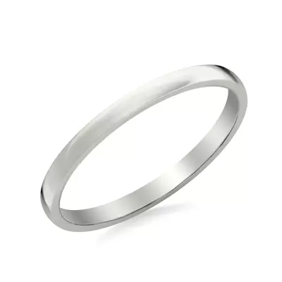 Low Dome Polished Band (2mm)