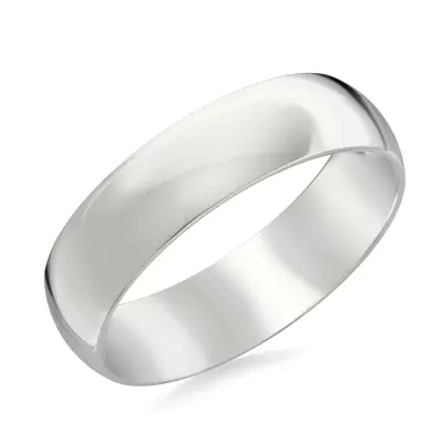 Low Dome Comfort Fit Polished Band (6mm)