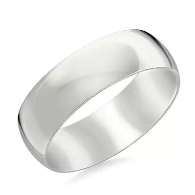 Low Dome Comfort Fit Polished Band (7mm)