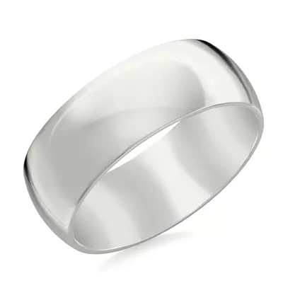Low Dome Comfort Fit Polished Band (8mm)