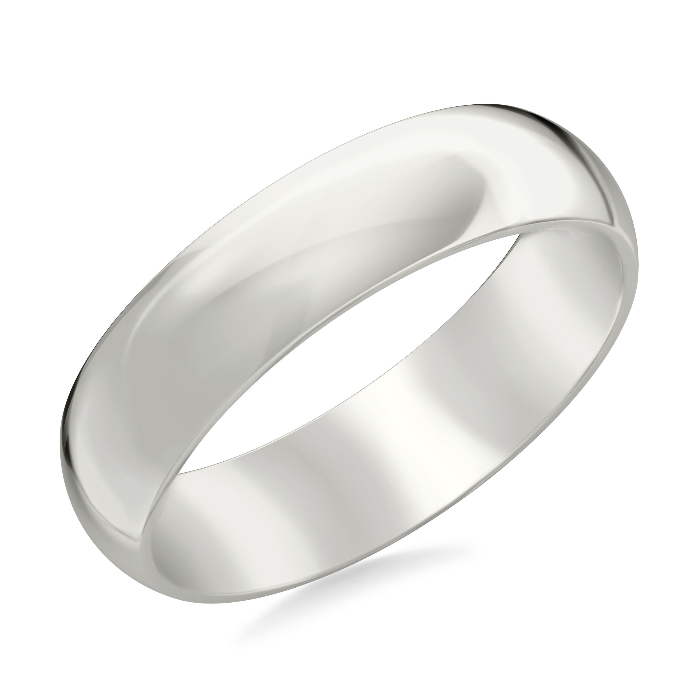 High Dome Comfort Fit Polished Band (6mm)