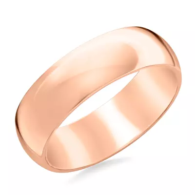 High Dome Comfort Fit Polished Band (7mm)