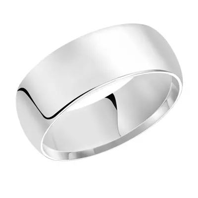 High Dome Comfort Fit Polished Band (7mm)