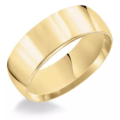 High Dome Comfort Fit Polished Band (8mm)