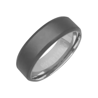 Matte Beveled Tantalum Band (7mm)