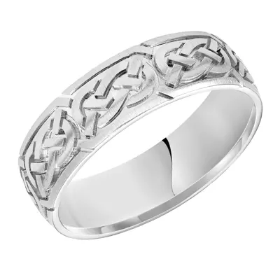 Low Dome Celtic Knot Wedding Band (6.5mm)