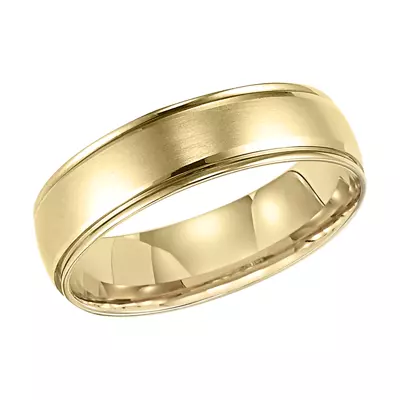 Brushed Finish Low Dome Wedding Band (6mm)