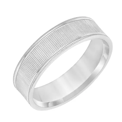 Serrated Carved Brushed Band (6mm)