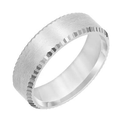 Brushed Finish With Polished Zigzag Edge (7mm)