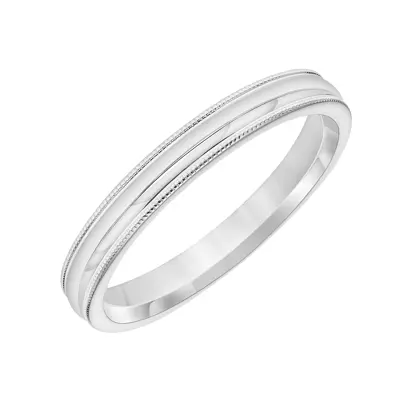 Low Dome Milgrain Edge Band (3mm)