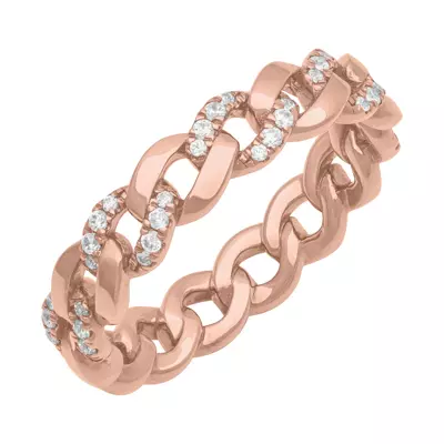 Diamond Halfway Curb Link Band (5mm)