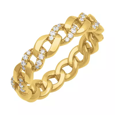 Diamond Halfway Curb Link Band (5mm)