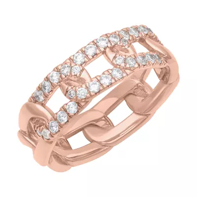 Horizontal Diamond Link Band (7mm)