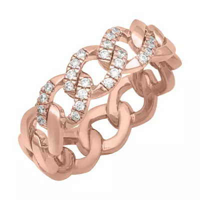 Diamond Curb Link Band (7mm)