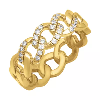 Diamond Curb Link Band (7mm)