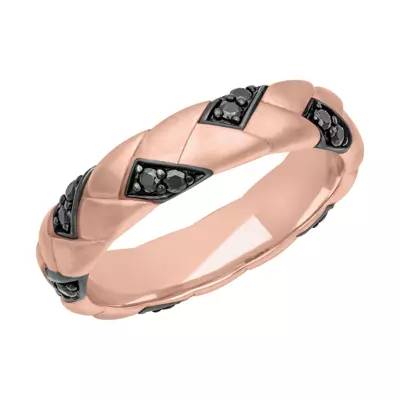 Woven Black Diamond Band (5mm)