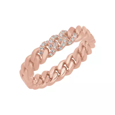 Brush Cuban Link Diamond Band (5mm)