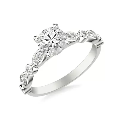 Melani Cathedral Diamond Engagement Ring