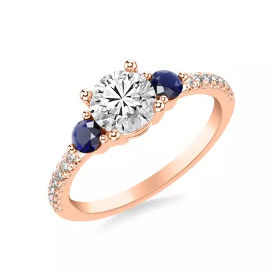 Becky Sapphire Accent Engagement Ring