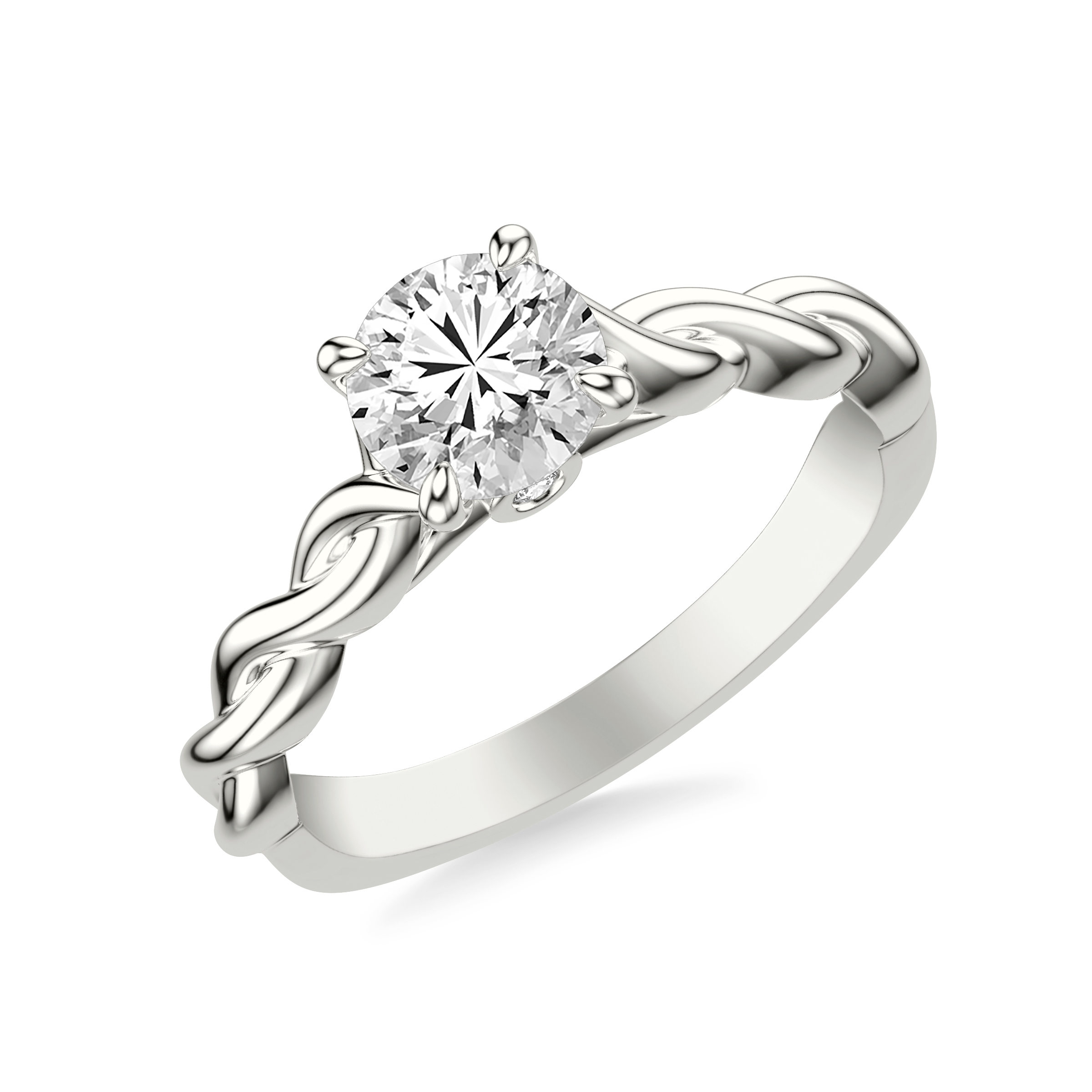 Janelle Twist Solitaire Plus Engagement Ring