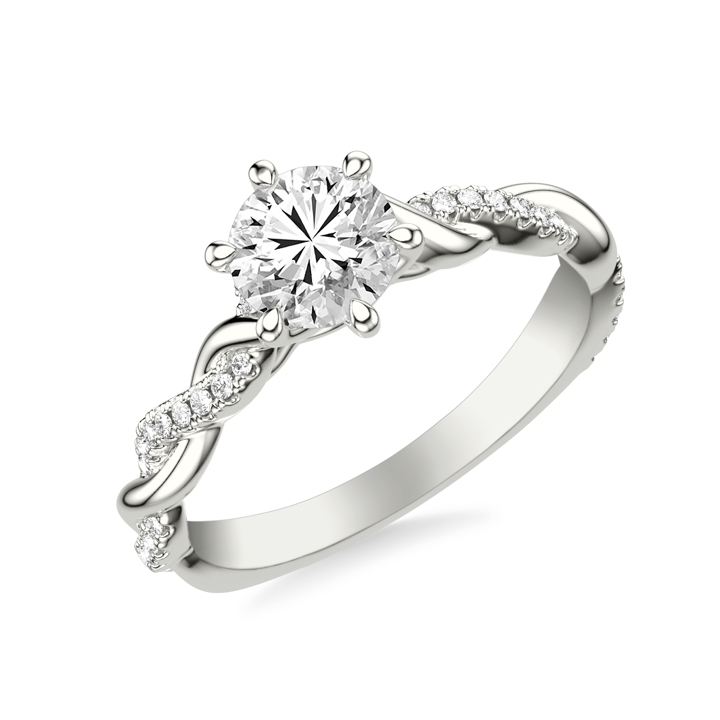 Darcy Diamond Twist Engagement Ring