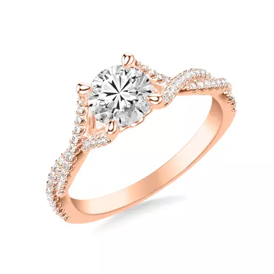 Laney Pave Twist Engagement Ring