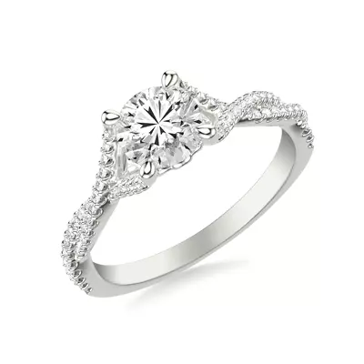 Laney Pave Twist Engagement Ring