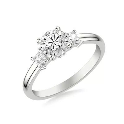 Shelby Classic Three Stone Engagement Ring