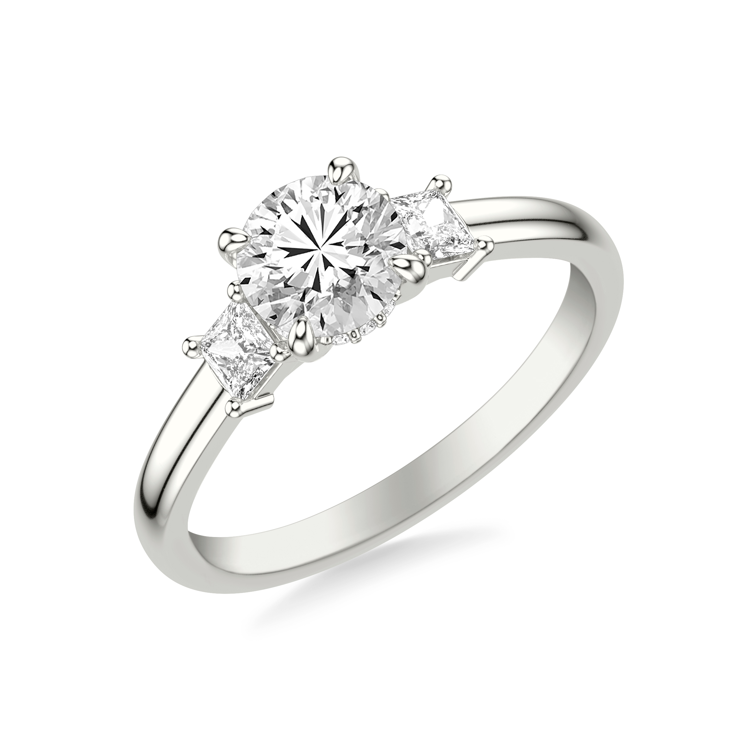Shelby Classic Three Stone Engagement Ring