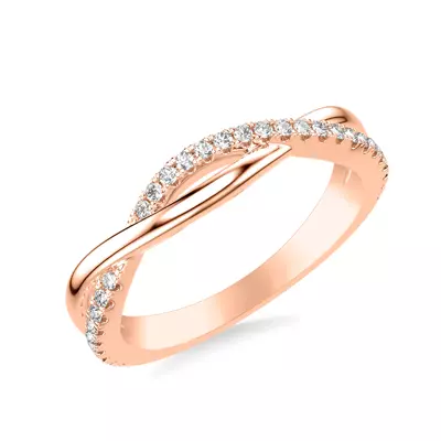 Lexie Contemporary Twist Diamond Band
