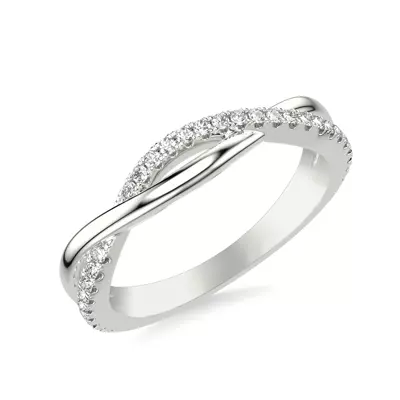 Lexie Contemporary Twist Diamond Band