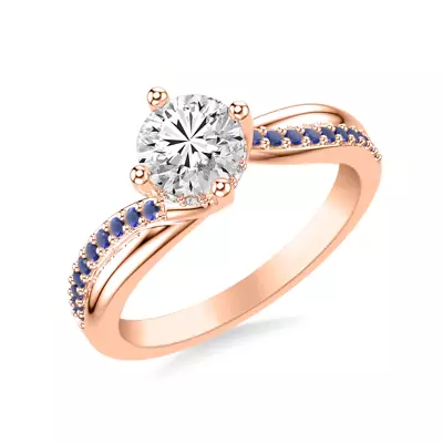 Parker Sapphire Twist Engagement Ring