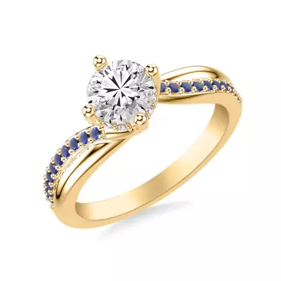 Parker Sapphire Twist Engagement Ring