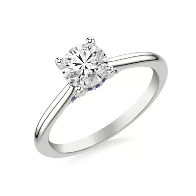 Dido Hidden Halo Sapphire Engagement Ring