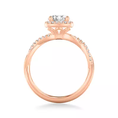 Mckenzie Diamond Twist Halo Engagement Ring