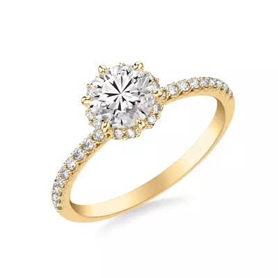 Elliott Diamond Halo Engagement Ring