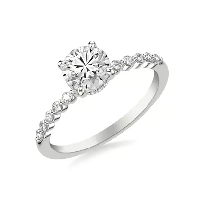 Bliss Petite Shared Prong Diamond Engagement Ring