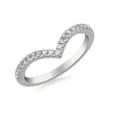 Zoe Pavé Diamond Chevron Band