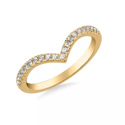 Zoe Pavé Diamond Chevron Band
