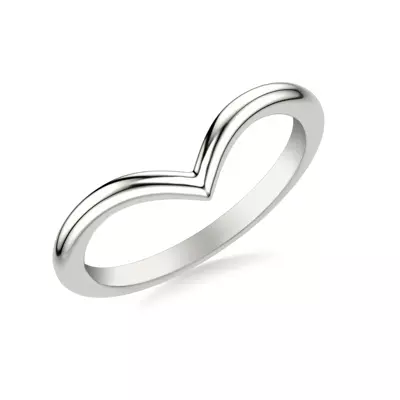 Candace High Polished Chevron Band
